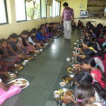 Students taking meal